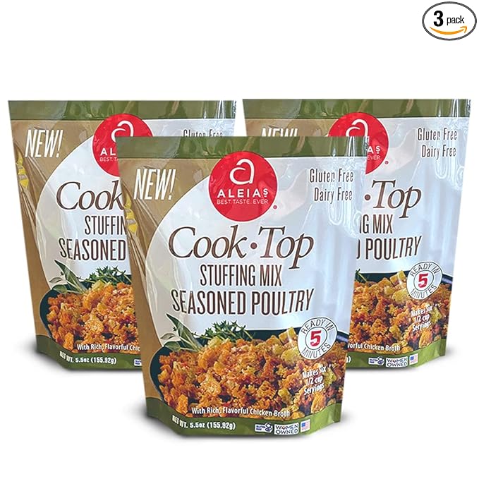 Aleia?셲 Gluten Free Cook Top Stuffing Mix Seasoned Poultry - 5.5 oz / 3 Pack ??Rich, flavorful