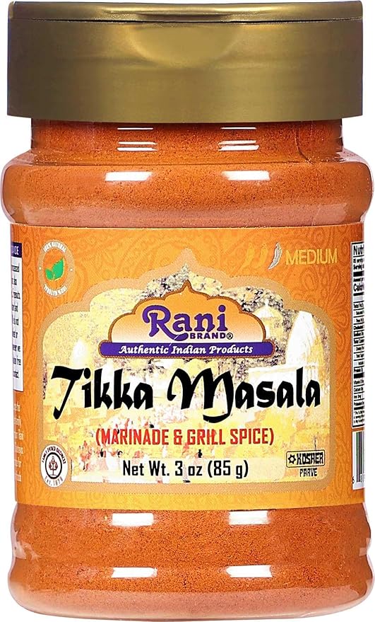 Rani Tikka Masala Indian 7-Spice Blend 3oz (85g) PET Jar ~ All Natural | Salt-Free | Vegan | No