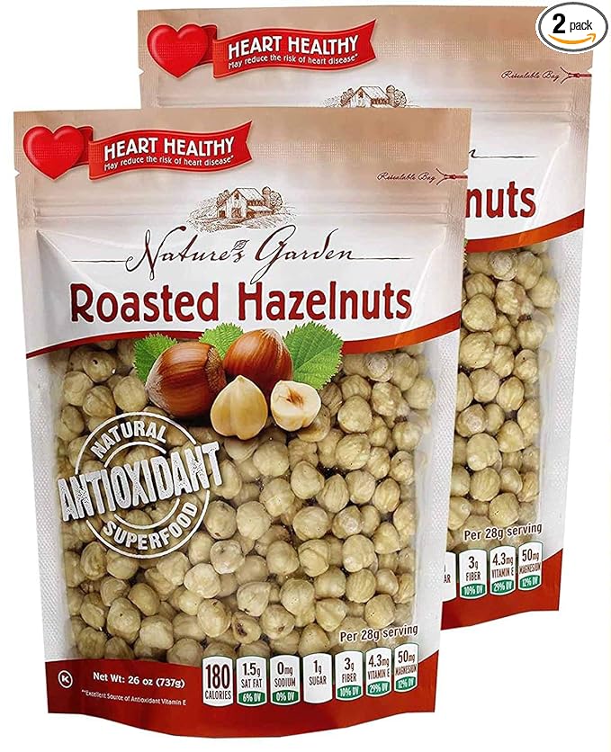 Nature?셲 Garden Roasted Hazelnuts-Whole Roasted Hazelnuts, Bulk, Raw Hazelnuts, High Fiber, Kosher