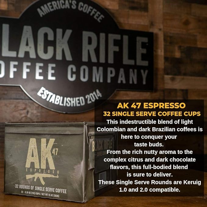 Black Rifle Coffee Company Medium Roast K Cups - Single Serve K Cups Coffee Pods - Kcup Pods