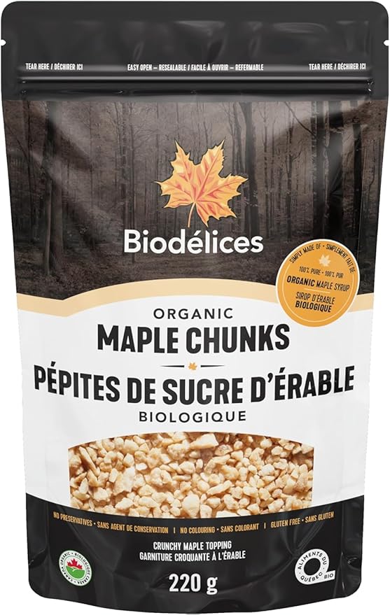 Biodelices - Maple Sugar Chunks 220g - Crunchy Maple Topping