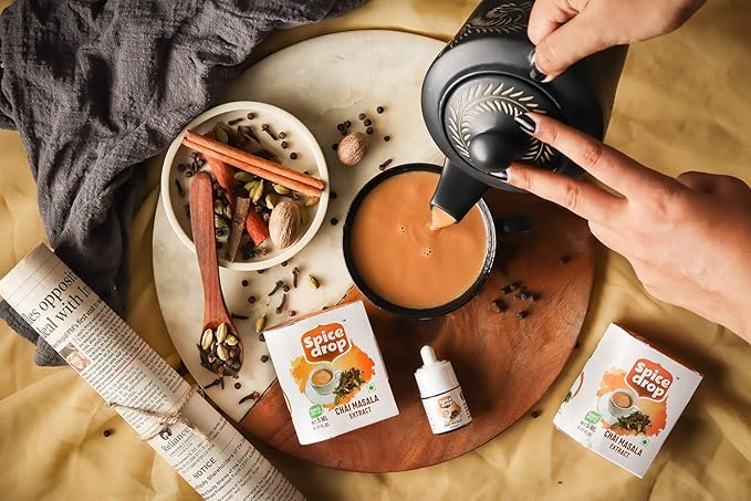 Spice Drop Chai Masala Extract - Tea, Coffee, Latte - Premium Quality & Rich Aroma, Authentic