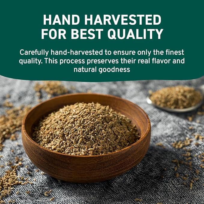 HANDPICK Ajwain Seeds (397g/14oz) Whole Carom Seeds | Vegan, Gluten free, Non GMO | Raw Carom