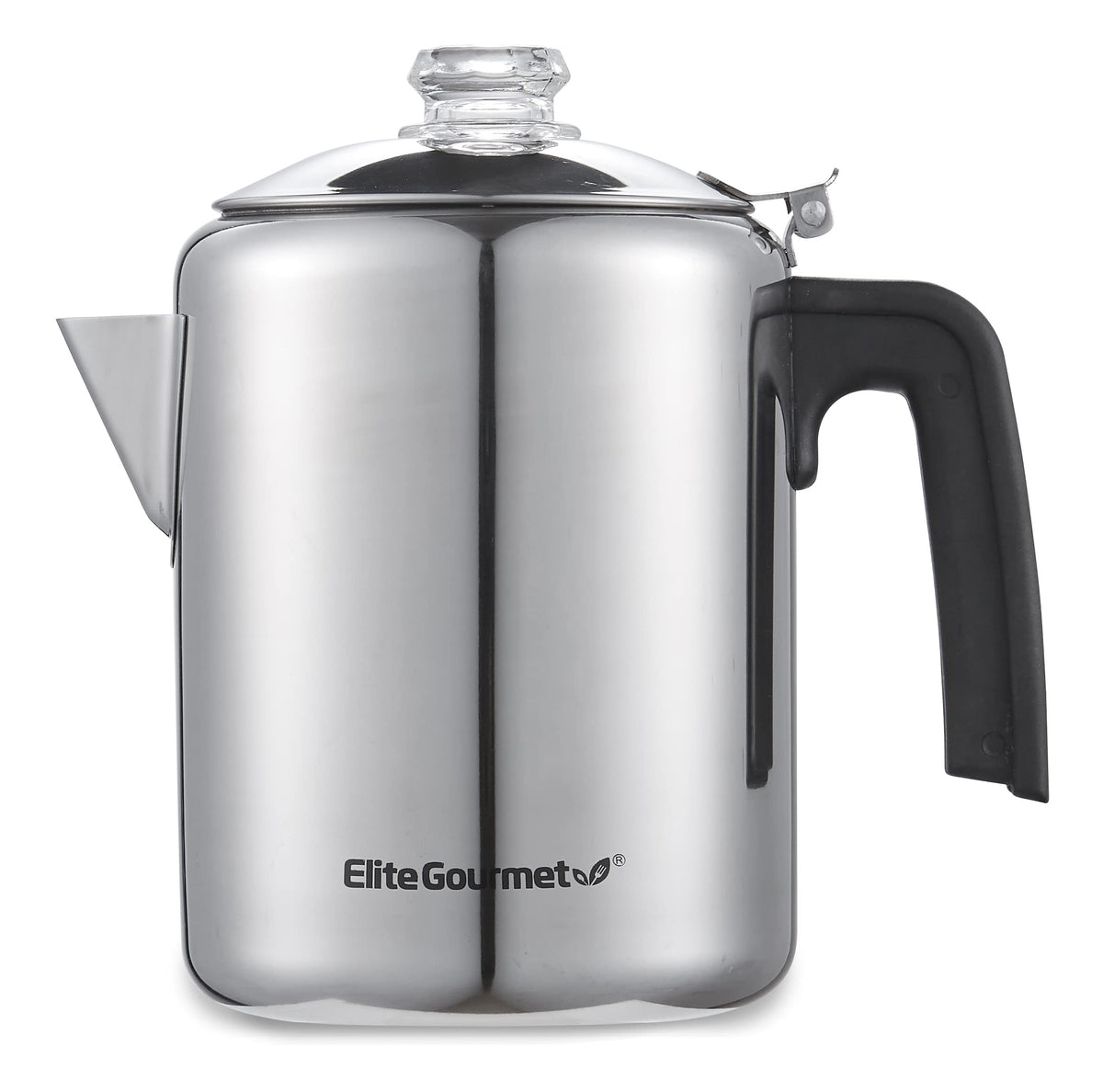 Elite Gourmet EC008 8-Cup Stovetop Coffee Percolator, Stainless Steel