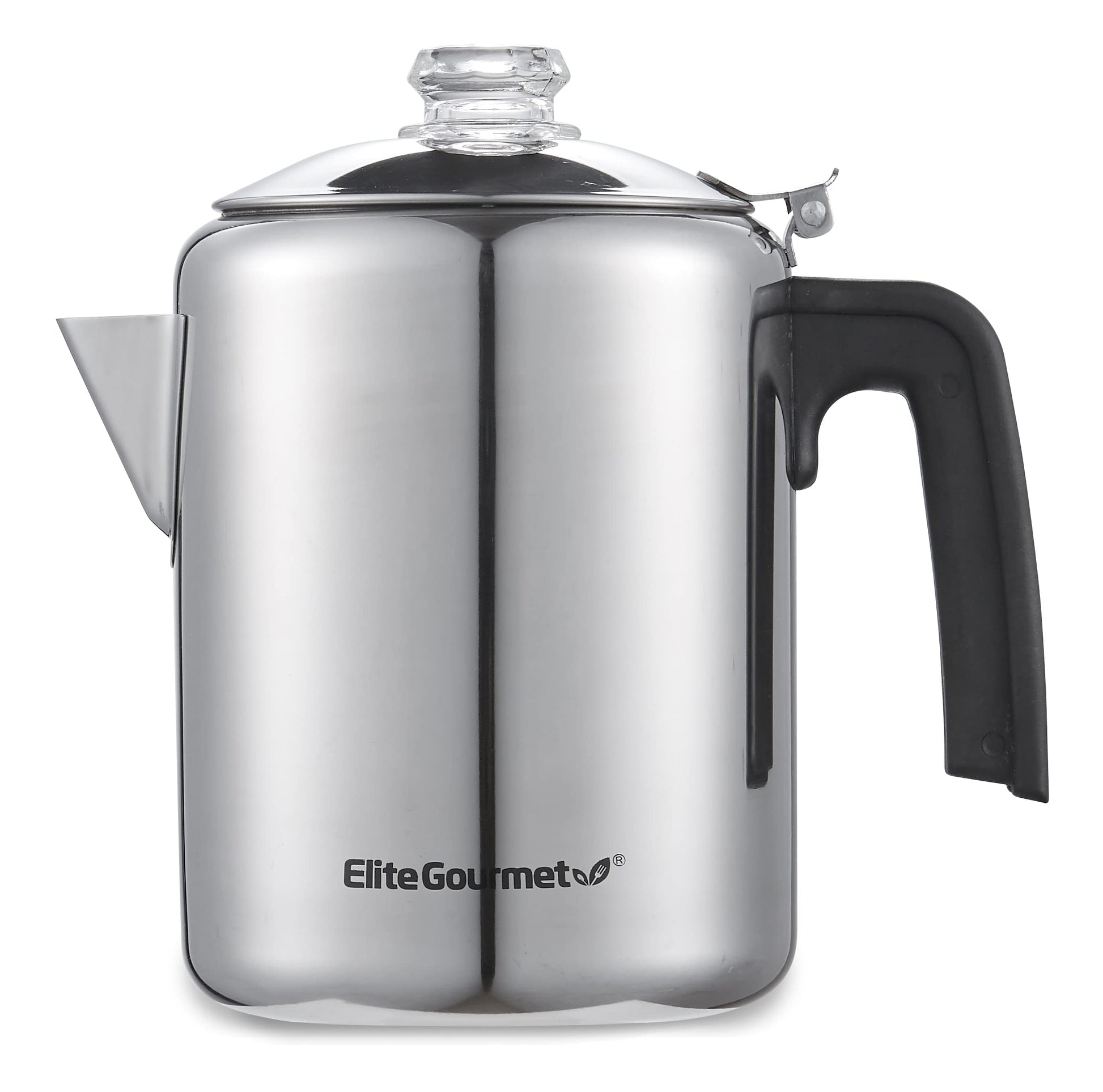 Elite Gourmet EC008 8-Cup Stovetop Coffee Percolator, Stainless Steel