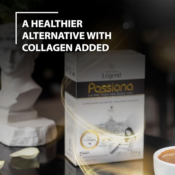 TRUNG NGUYEN LEGEND PASSIONA Premium Instant Coffee for Energy Boost by NANO+ Technology - Collagen