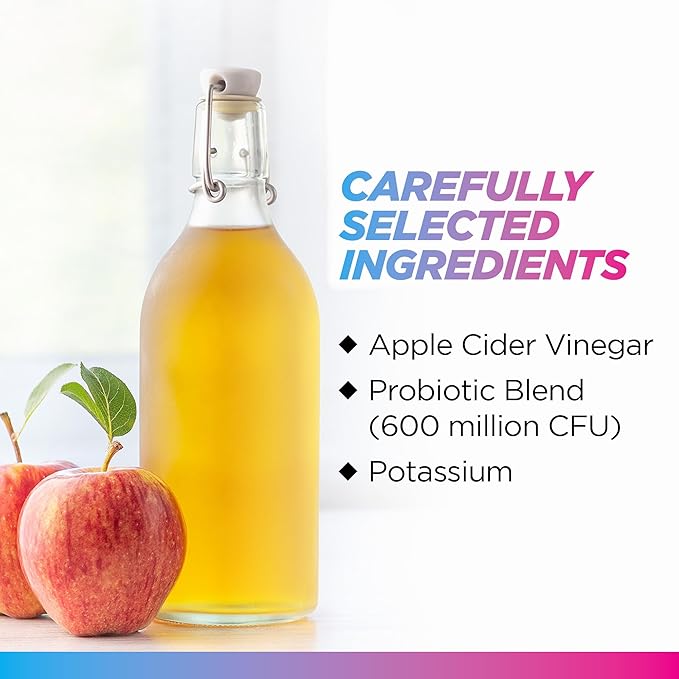 Livingood Daily Apple Cider Vinegar Capsules with The Mother (1500mg) - ACV Pills with Probiotics &