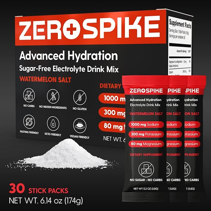 No Sugar Electrolytes Powder Packets | Keto & Fasting Salts Drink Mix | Supplements: The Key