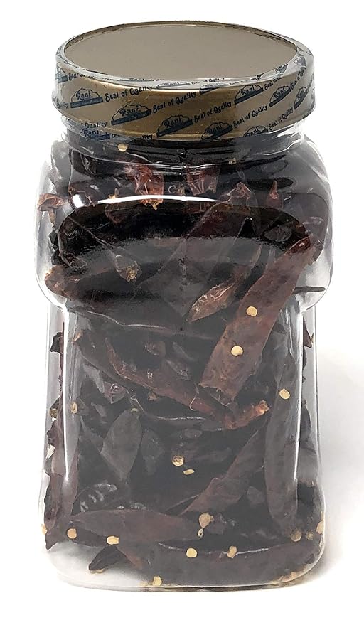 Rani Chilli Whole (Lal Mirch Sabut) 8oz (225g) PET Jar ~ All Natural, Salt-Free | Vegan | No Colors
