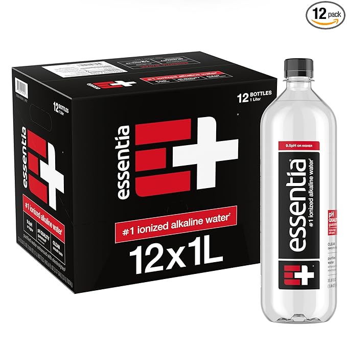 Essentia Water Bottled, Ionized Alkaline Water:99.9% Pure, Infused With Electrolytes, 9.5 pH Or