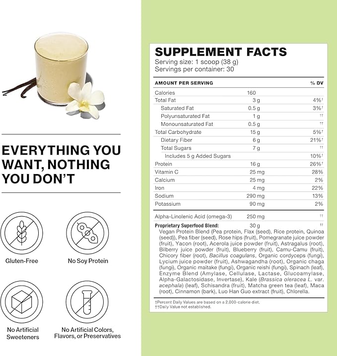 Shakeology Plant Based Protein Powder Blend ??Gluten-Free Shake with Vitamins and Minerals ??Helps