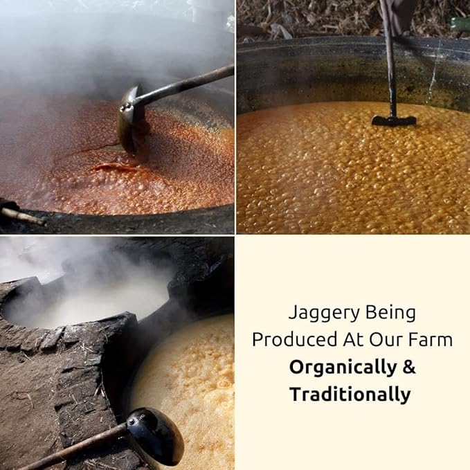 Danodia Foods Organic Jaggery Cubes 1 lb (450g), Pure & Natural, No Additives Sweetener, Vegan &