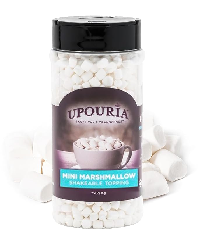 Upouria Mini Marshmallow Beverage and Dessert Topper, Rich Flavor Enhancer for Coffee, Hot