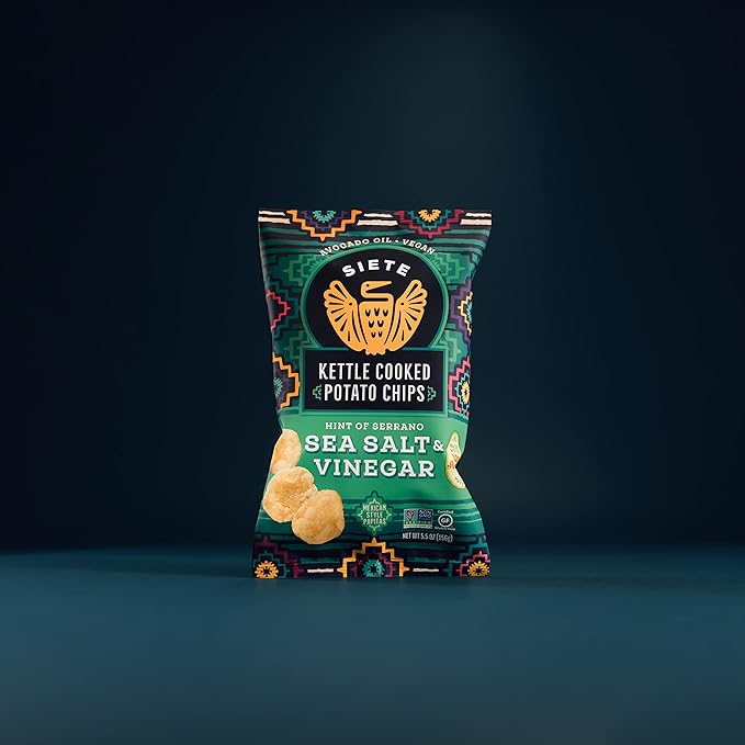 Siete Grain Free Potato Chips | Kettle Cooked | Gluten Free Chips | Vegan Snacks | Non GMO | Sea