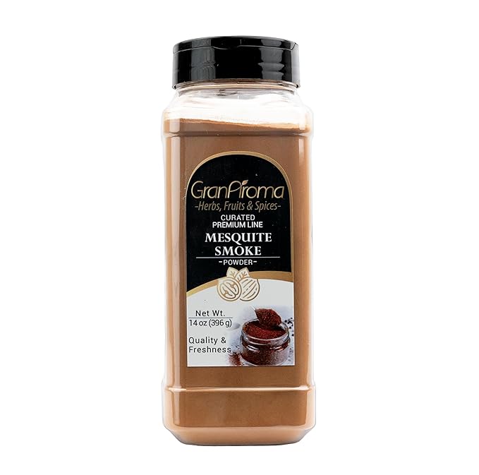 GranAroma Mesquite Smoke Powder, Bold Seasoning for BBQ, Meats, and Grilling (14 Ounce)