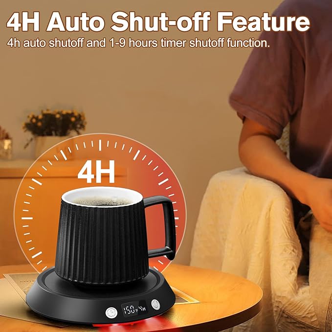 Coffee Mug Warmer - 55W Electric Coffee Warmer for Desk 3 Temp Settings & 2-9 Timer Smart Cup