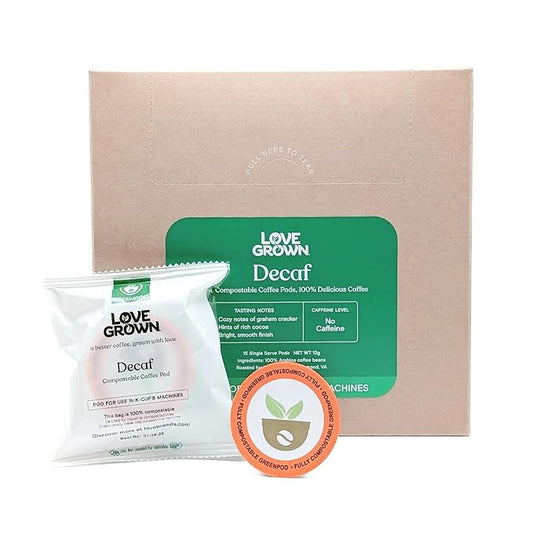 Love Grown Compostable Coffee Pods - Compatible with Single-Serve Brewing Machines - 100% Arabica