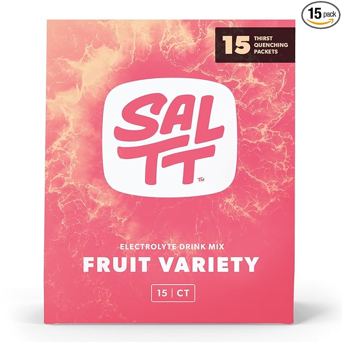 Keto Chow SALTT Electrolytes Powder Packets, Fruit Variety Pack (15 Packets) - Magnesium