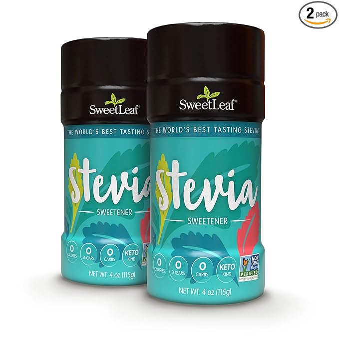 SweetLeaf Stevia Powder Shaker Jar 4 Oz Ea (Pack of 2)