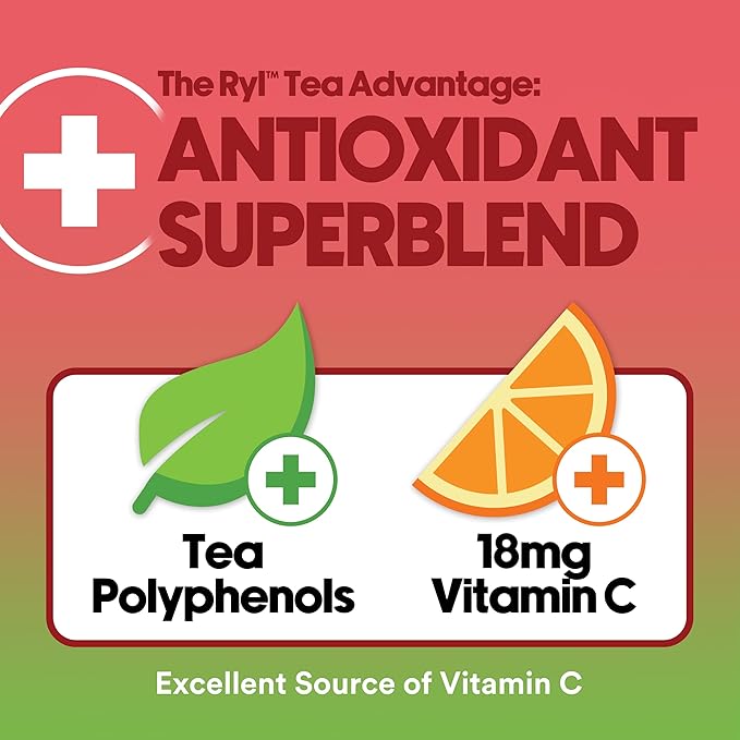 Ryl Iced Tea, Watermelon, Antioxidant Superblend, Zero Sugar, Low Carb, Zero Calorie Iced Tea, 16.0