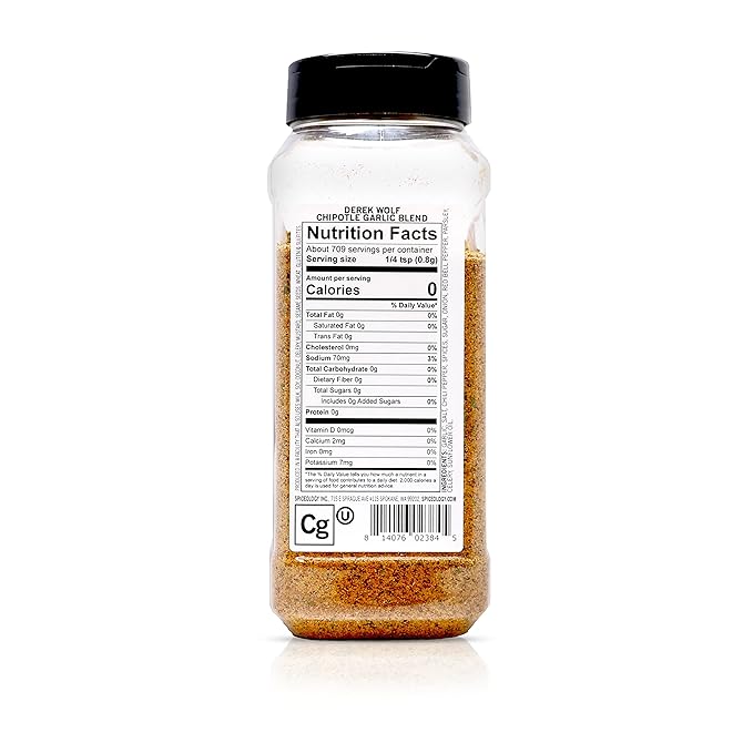Spiceology & Derek Wolf - Chipotle Garlic Seasoning - Southwest Barbeque Rubs, Seasonings and Spice