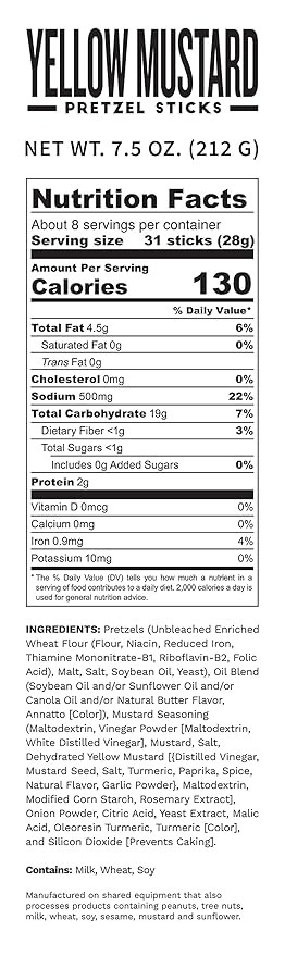 Pop Daddy Flavored Pretzels Sticks, Healthy Gourmet Pretzels Snacks, 7.5oz Individual Bags, 3 Pack