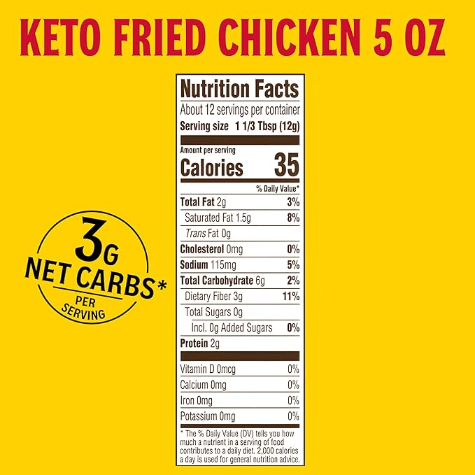 Louisiana Fish Fry Products Classic Fried Chicken Keto Seasoned Coating Mix ??5 oz, Pack of 6