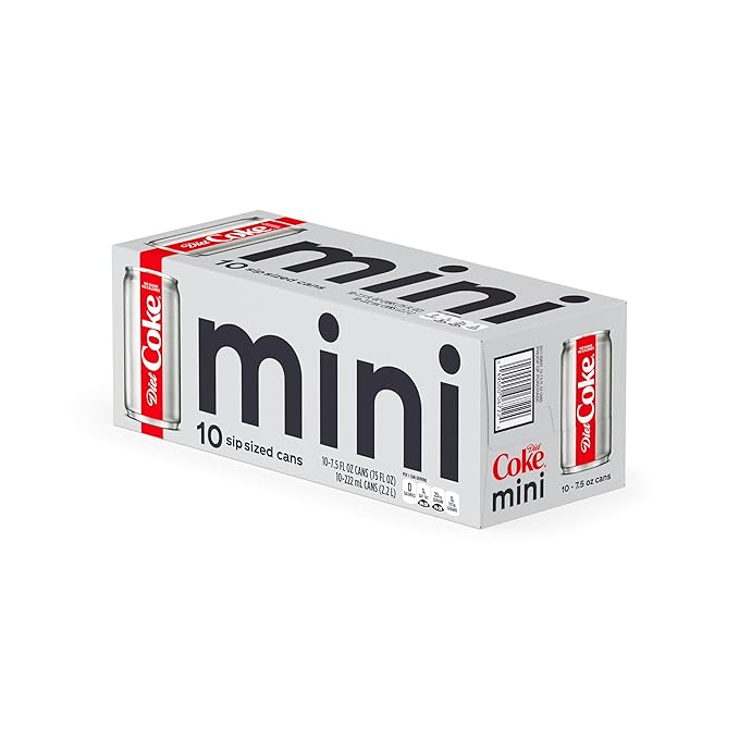 Diet Coke Mini-Can 7.5oz, 10 Pack (Package May Vary)