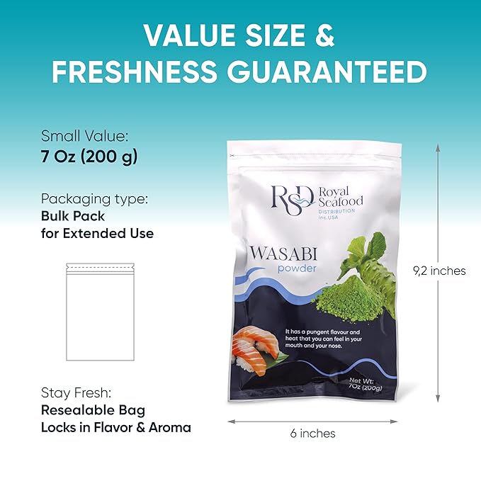 RSF ??Premium Wasabi Powder 200g (7 oz) ??Real Japanese Horseradish Root Powder for Sushi, Sashimi