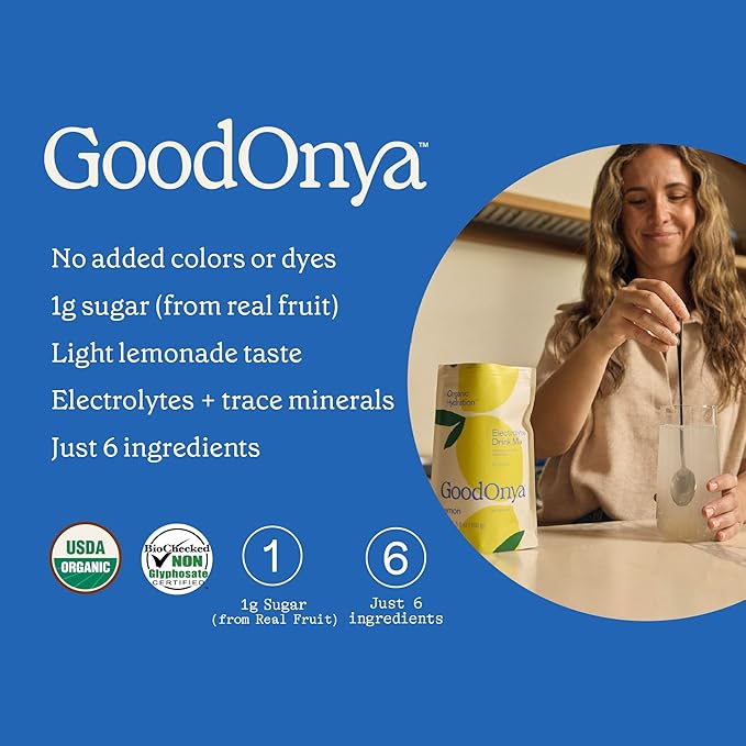 Organic Hydration Electrolyte Drink Mix, Certified Organic Hydration Powder, Non-GMO, Biochecked