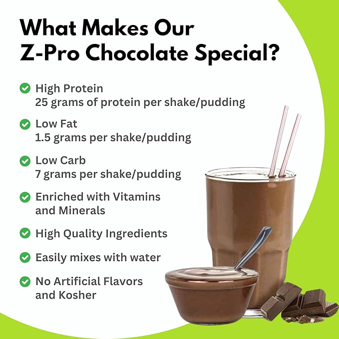 R-Kane Z-Pro 25 Protein Shakes: High Protein Chocolate Shake and Pudding Mix, Weight Loss Chocolate