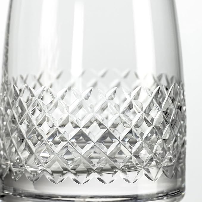 Rolf Glass Diamond Tequila Tasting Glass | 5oz Tequila Taster | Lead-Free, Diamond-Wheel Engraved |