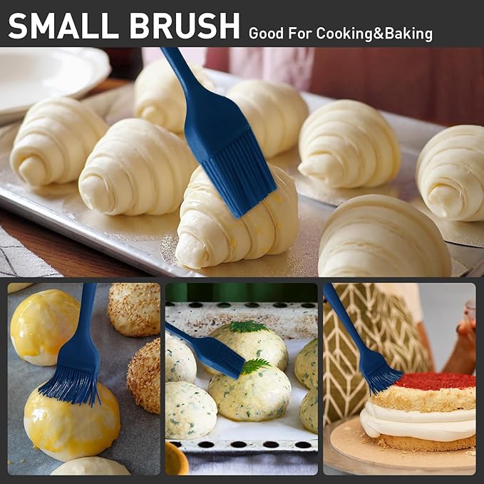 Pastry Brush-Begonia Silicone Basting Brush for Cooking,2pcs 10+8 in Heat Resistant Food Brushes