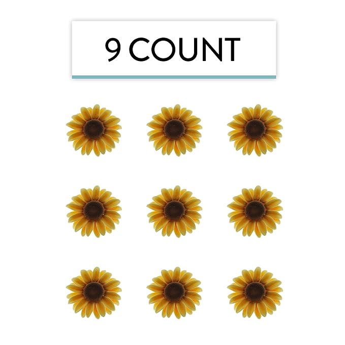 Global Sugar Art Sunflower Sugar Cake Flowers, 9 Count by Chef Alan Tetreault