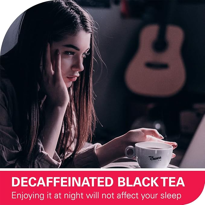 WT WEETEE Organic Decaf Black Tea Bags, Organic Black Tea 100 Count | Smooth & Mild Taste |