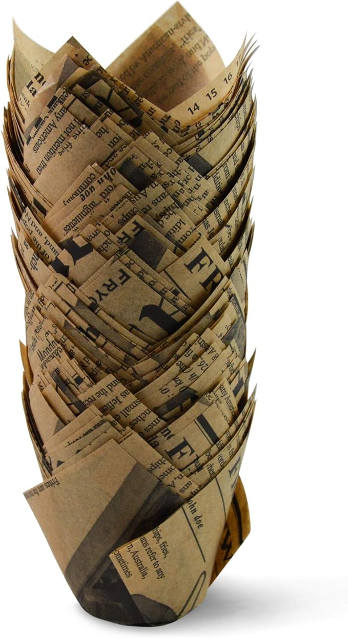 Unbleached Newspaper Medium Size Tulip Baking Cups Cupcake Liners Muffin Liners Greaseproof Paper