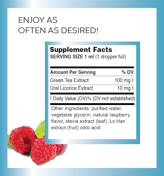 Pure Inventions - Green Tea Raspberry Water Infusion Drops - Antioxidants & Electrolytes - Health &