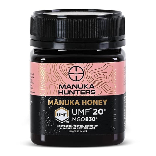 Manuka Hunters UMF 20+/MGO 830+ Certified New Zealand Manuka Honey - 100% Pure Natural Sweetener