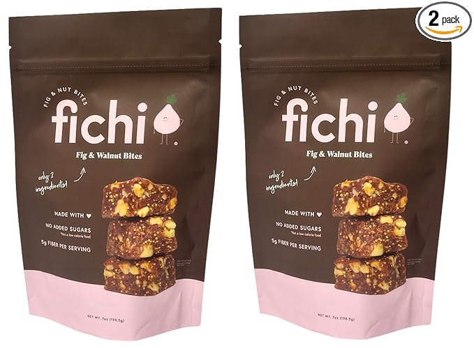 Fichi Fig and Nut Bites, a Wholesome and Delicious Gluten-Free Italian Fruit and Nut Snack (Two