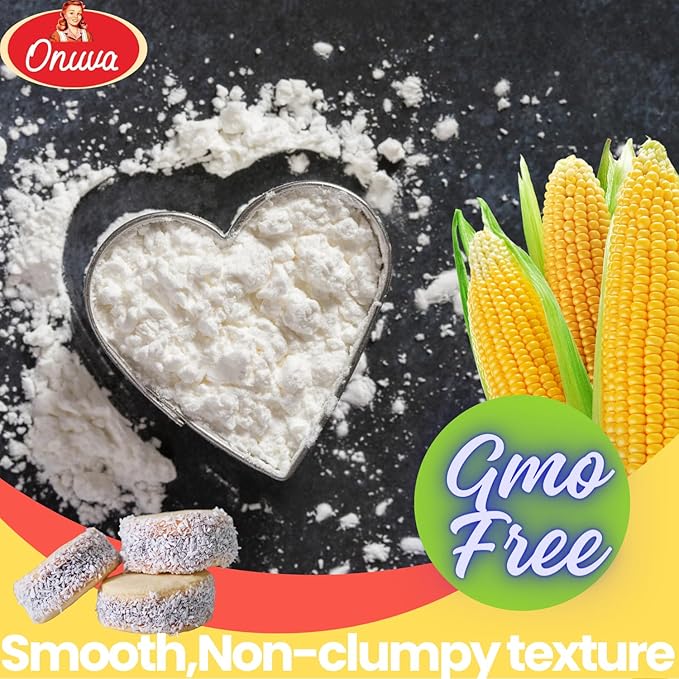 Corn Starch by Onuva - 25 lbs , (11,3 kg) - Gluten Free - Vegan - Thickener For Sauces, Soup, &