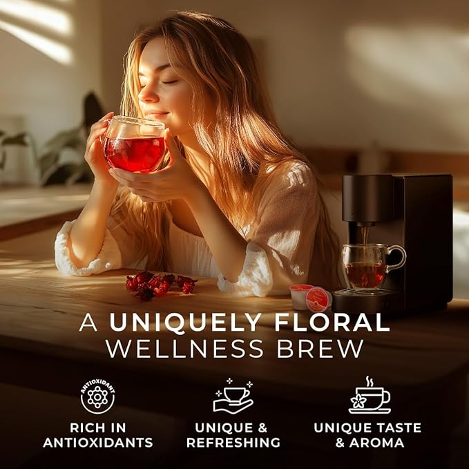 Gya Tea Co Hibiscus Tea Gift Set K-Cup Delivers Joy and Delight with Every Tart Sip - Tea Pod