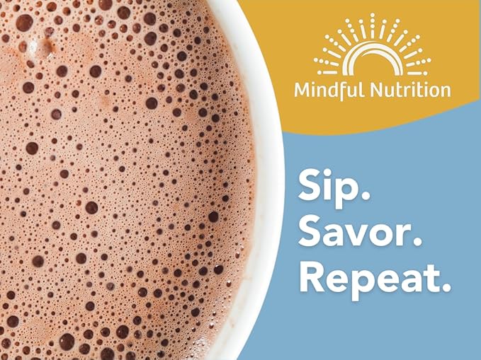 Mindful Morning Sugar Free Hot Chocolate Mix with Organic Ashwagandha and Magnesium Supplements to