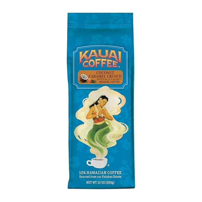 Kauai Coffee Ground Coffee ??Smooth, Rich, Medium Roast ??Nutty Caramel and Tropical Coconut