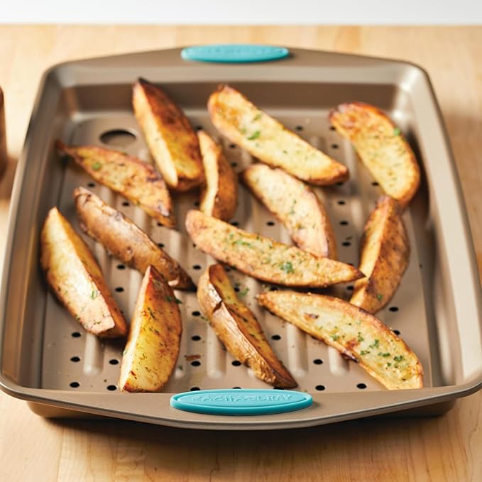 Rachael Ray Cucina Nonstick Bakeware Set with Grips, Nonstick Cookie Sheet / Baking Sheet and