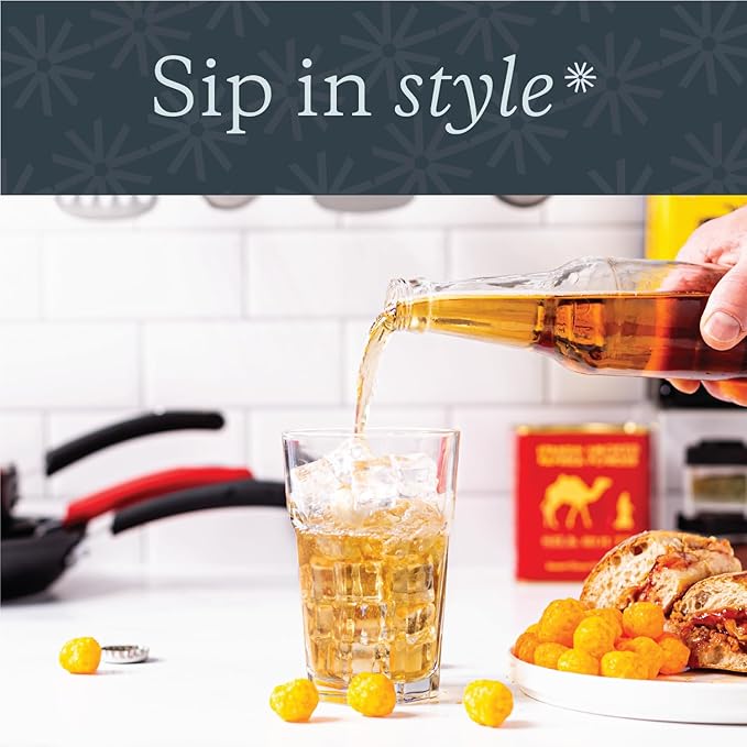 Vikko Large Drinking Glasses, 14 Ounce Glass Cups, Durable Glasses Drinking Set of 12, Stackable