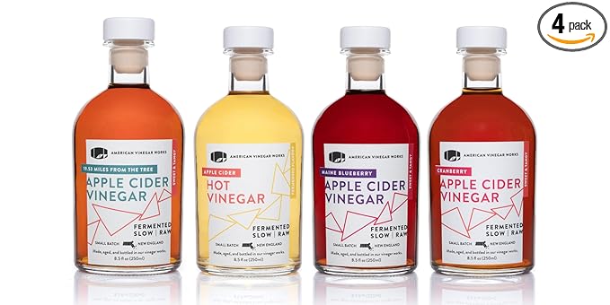 American Vinegar Works - Cider Lovers Vinegar - Includes Apple, Cranberry Apple, Hot Apple, and