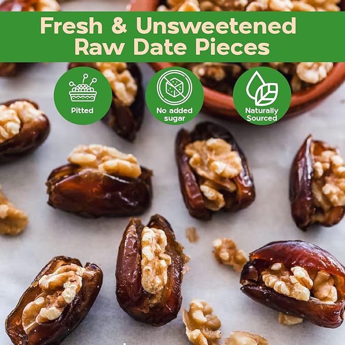 Sincerely Nuts No Sugar Added Pitted Dried Dates, 1lb - Whole Fresh Unsweetened Dry Date Pieces