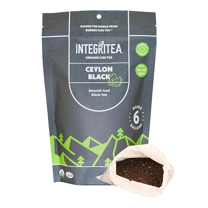 IntegriTEA Ceylon Black Cold Brew Black Tea Bags - 6-Bag Unsweetened Iced Tea Pack for 6 Gallons of