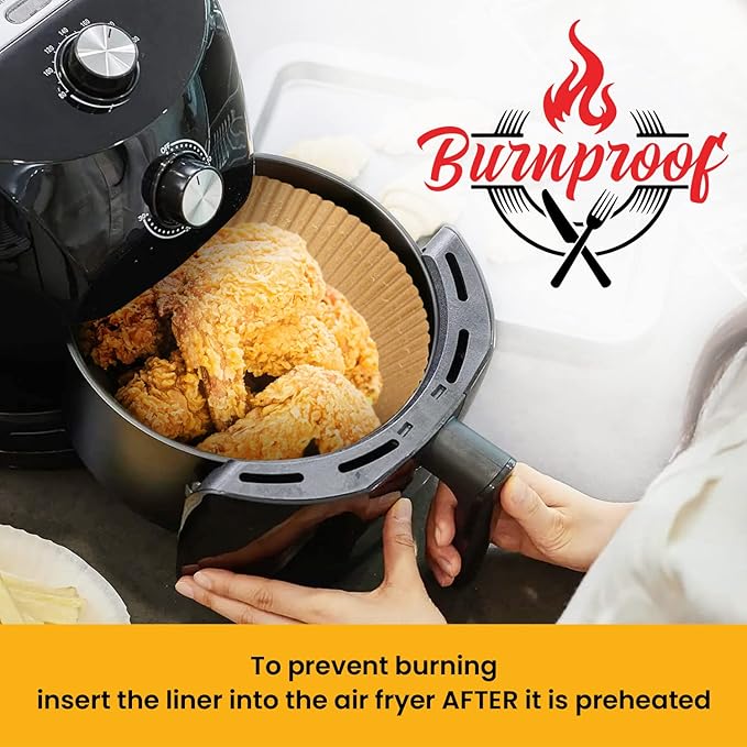 6.3??Small Round Air Fryer Liners, 2-4 qt Airfryer Paper Liners, 125Pcs Disposable parchment paper