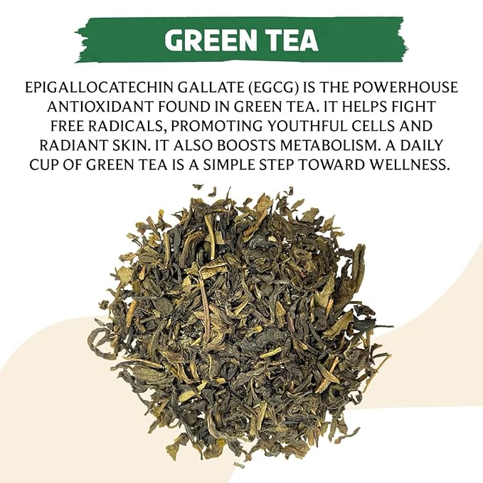 BREWIX, Green Tea Loose Leaf (50+ Cups, 3.53oz/100g) Gluten Free I High Elevation Grown Green Tea